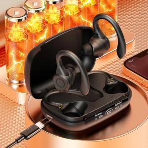 Wireless Headset Ear Hook Noise Reduction TWS Earphones Bluetooth-Compatible5.3 Power Display Comfortable Sports Gaming Earbuds