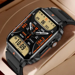 LIGE Military Outdoor Sports Smart Watch Men 1.95'' Bluetooth Call Smartwatch IP68 Waterproof Sport Fitness Smart Watch For Men