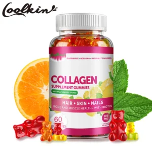 Collagen Gummies - with Biotin, Zinc, Vitamins C - for Skin, Nails and Hair Health - 60 Gummies