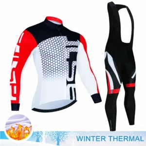 2025 Pro Team Winter Cycling Jerseys Set Long Sleeve Thermal Fleece Bicycle Clothing Keep Warm Bike Wear Suit Sportswear
