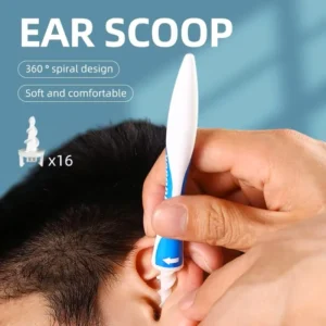 16pcs Ear Cleaning Tools Set Silicone Soft Spiral Ear Scoop Wax Removal Portable Personal Hygiene Ear Care Beauty Gadget